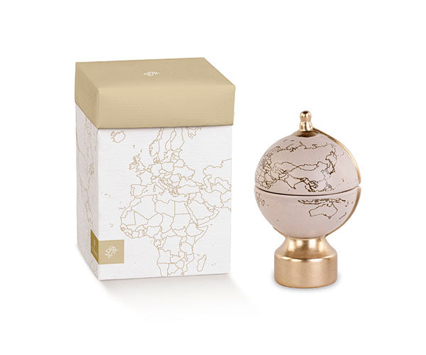 Mappamondo ceramica  con candela